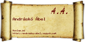 Andráskó Ábel névjegykártya